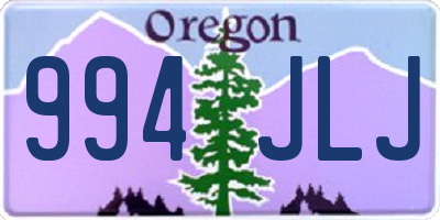 OR license plate 994JLJ