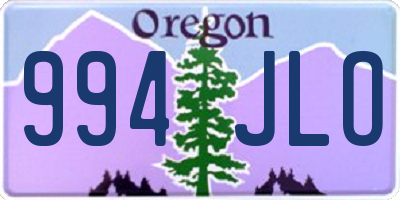 OR license plate 994JLO