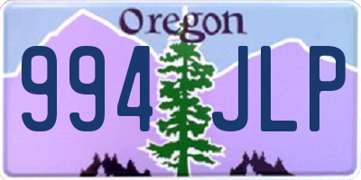 OR license plate 994JLP