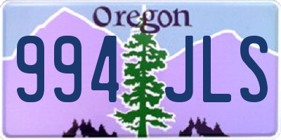 OR license plate 994JLS