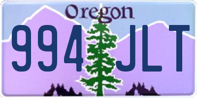 OR license plate 994JLT