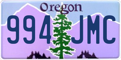 OR license plate 994JMC