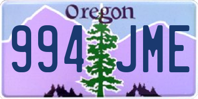 OR license plate 994JME