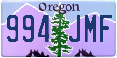 OR license plate 994JMF