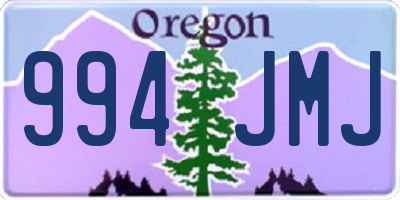 OR license plate 994JMJ