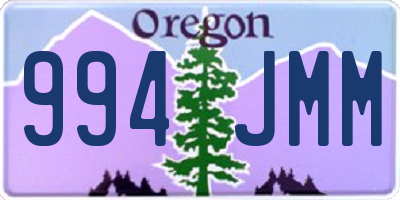 OR license plate 994JMM