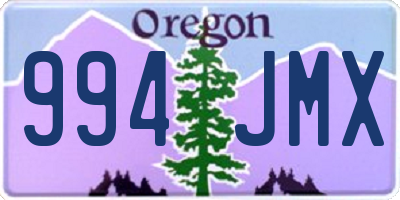 OR license plate 994JMX