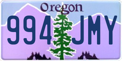 OR license plate 994JMY