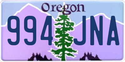 OR license plate 994JNA