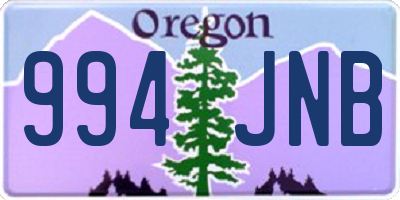 OR license plate 994JNB