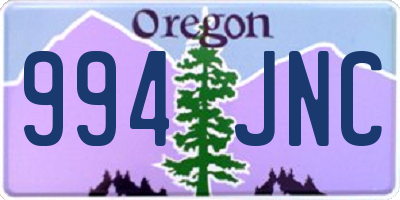 OR license plate 994JNC