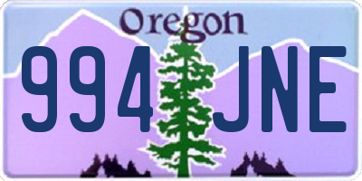 OR license plate 994JNE