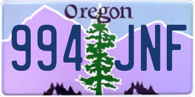 OR license plate 994JNF