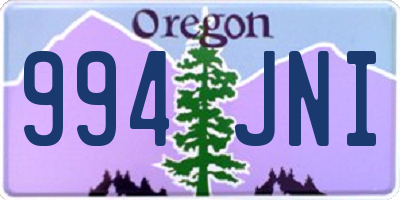 OR license plate 994JNI