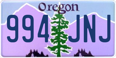 OR license plate 994JNJ
