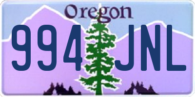 OR license plate 994JNL