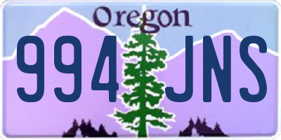 OR license plate 994JNS