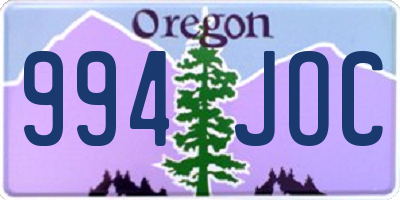 OR license plate 994JOC