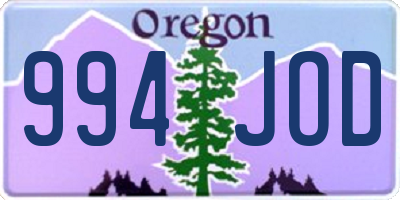 OR license plate 994JOD