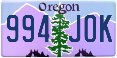 OR license plate 994JOK