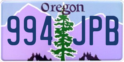 OR license plate 994JPB