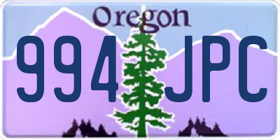 OR license plate 994JPC