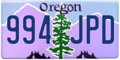 OR license plate 994JPD