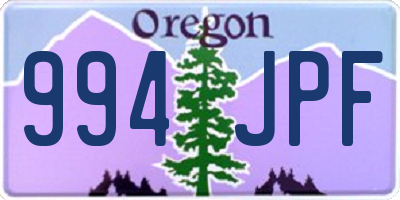 OR license plate 994JPF