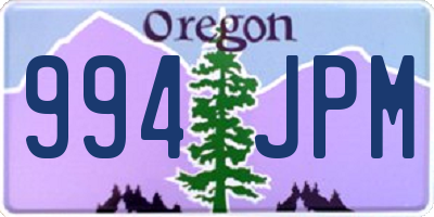 OR license plate 994JPM