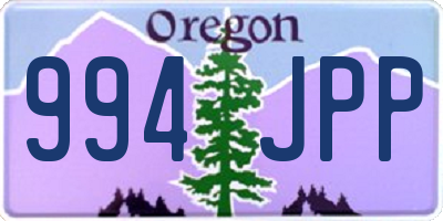 OR license plate 994JPP