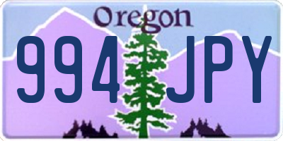 OR license plate 994JPY