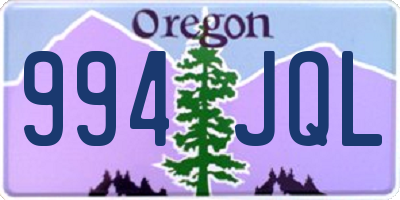 OR license plate 994JQL