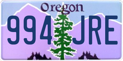 OR license plate 994JRE