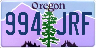 OR license plate 994JRF