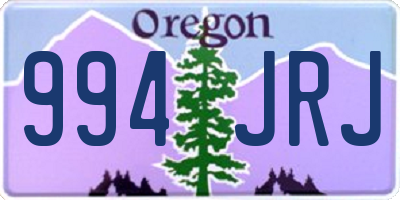 OR license plate 994JRJ