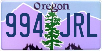 OR license plate 994JRL