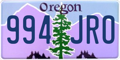 OR license plate 994JRO