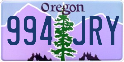 OR license plate 994JRY