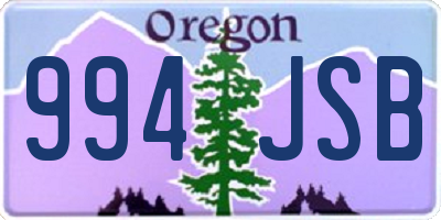 OR license plate 994JSB