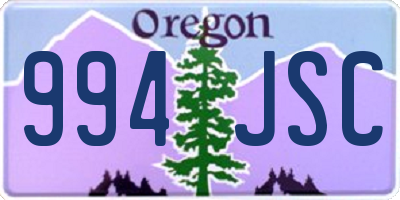 OR license plate 994JSC