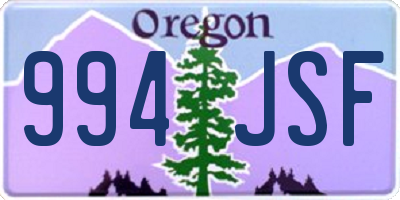 OR license plate 994JSF