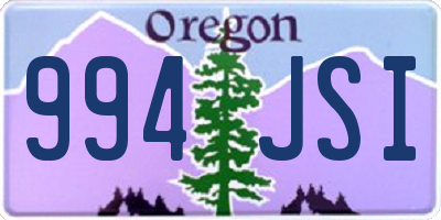 OR license plate 994JSI