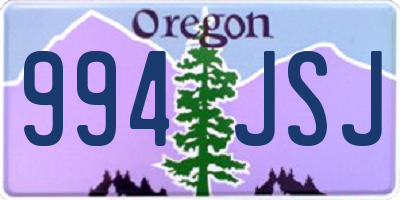 OR license plate 994JSJ
