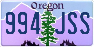 OR license plate 994JSS