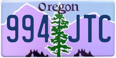 OR license plate 994JTC