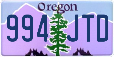 OR license plate 994JTD