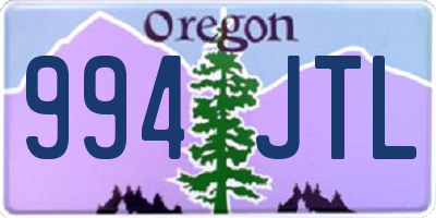 OR license plate 994JTL