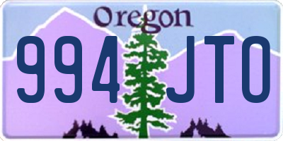 OR license plate 994JTO