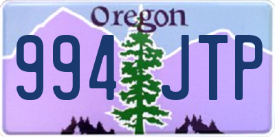 OR license plate 994JTP