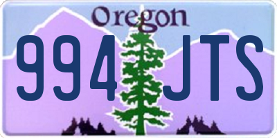 OR license plate 994JTS